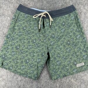 Fair Harbor Shorts Mens 34 Floral Drawstring Stretch Swim Trunks Boardshorts